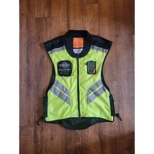 Fluorescent Yellow Reflective Vest ICON Motorsports Mesh Mil Spec Super size